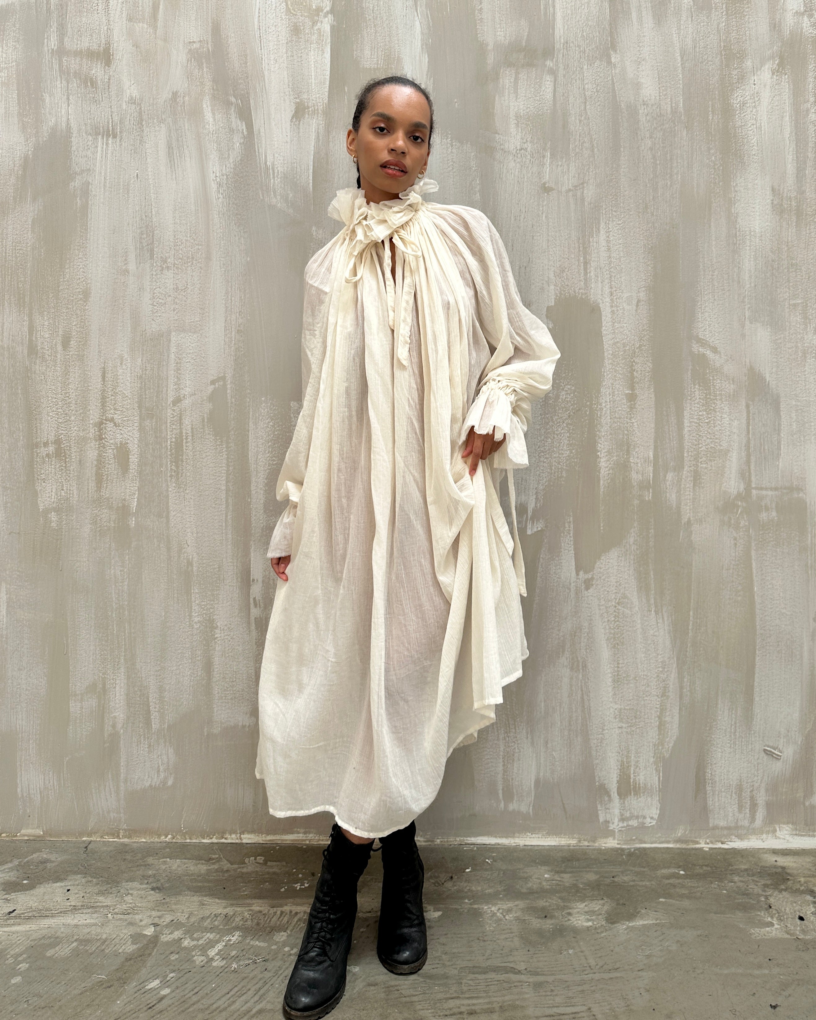 Maxi Alchemist Chemise in Parchment Cotton Gauze
