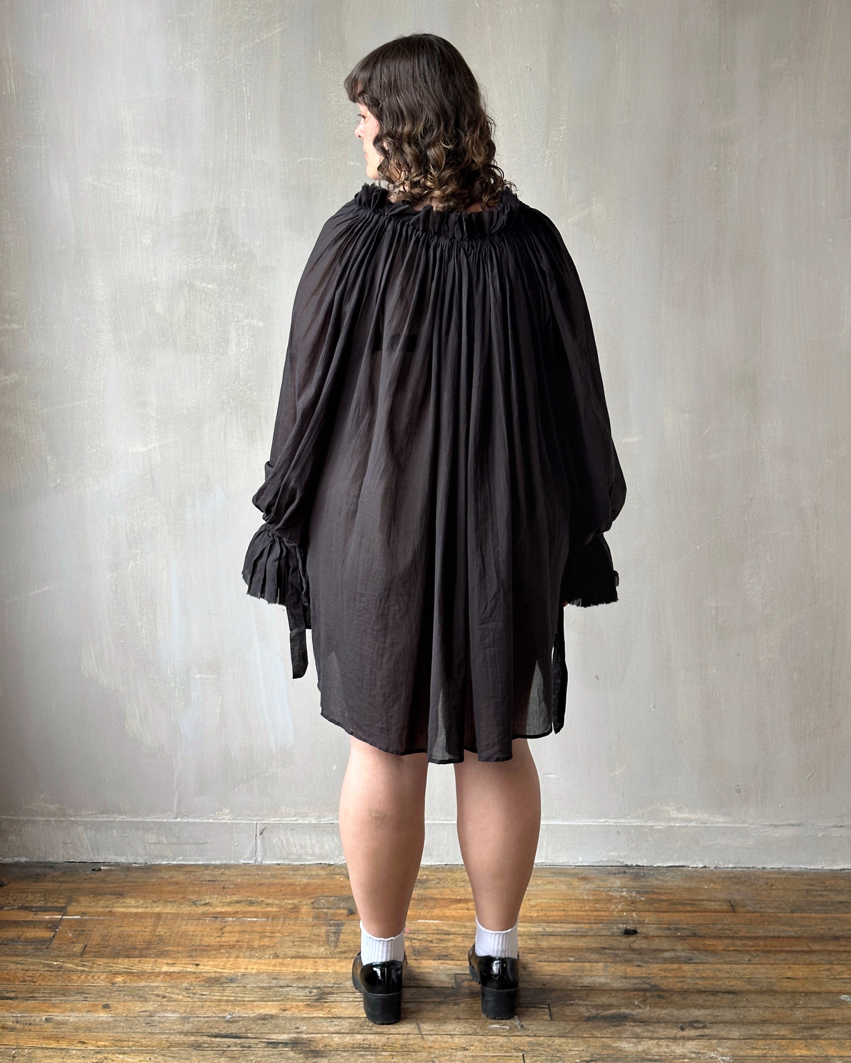 Alchemist Chemise in Black Cotton Gauze
