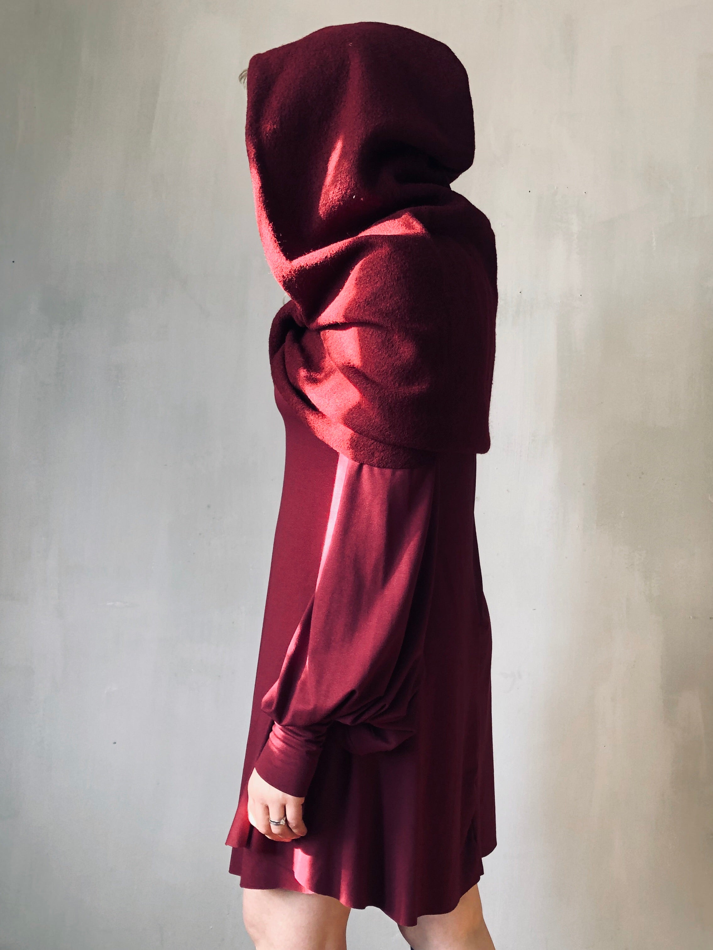 Mythic Cowl in Oxblood Wool
