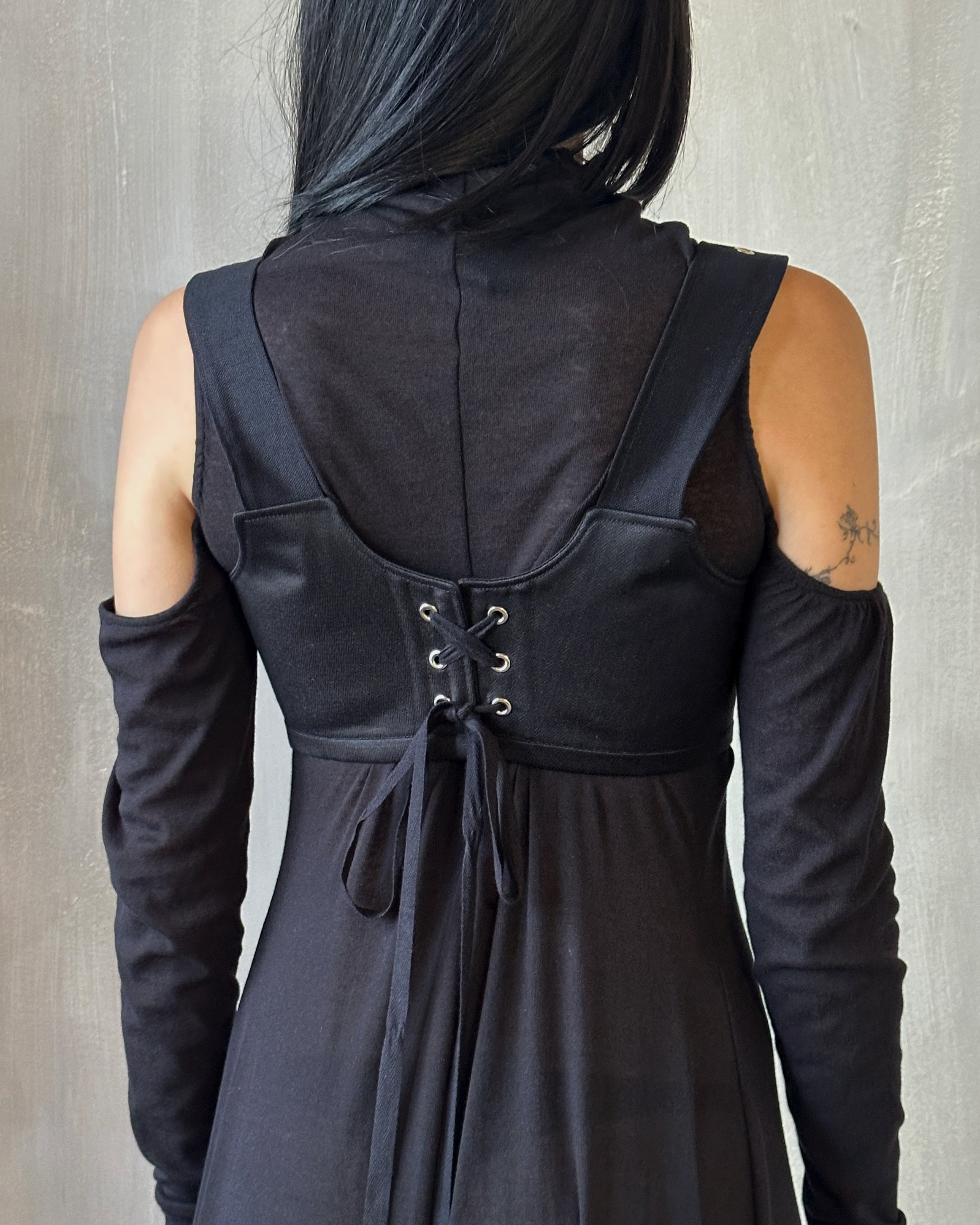 FW'24: Cross-Seam Maxi w/Armwarmer Sleeve