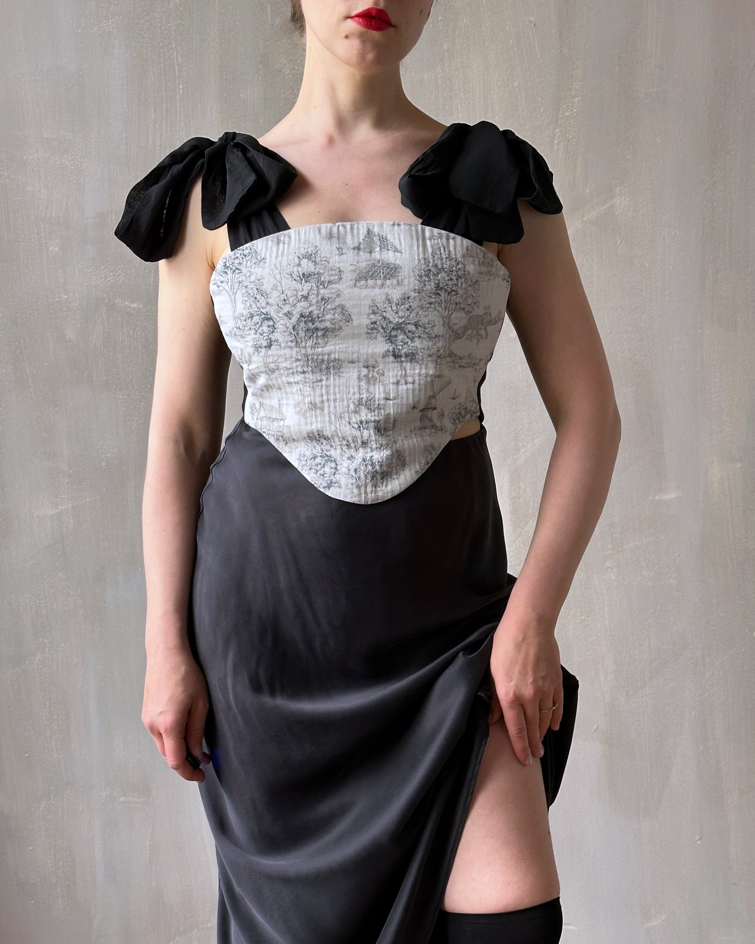Bustier Tank in Toile de Jouy (In Stock)