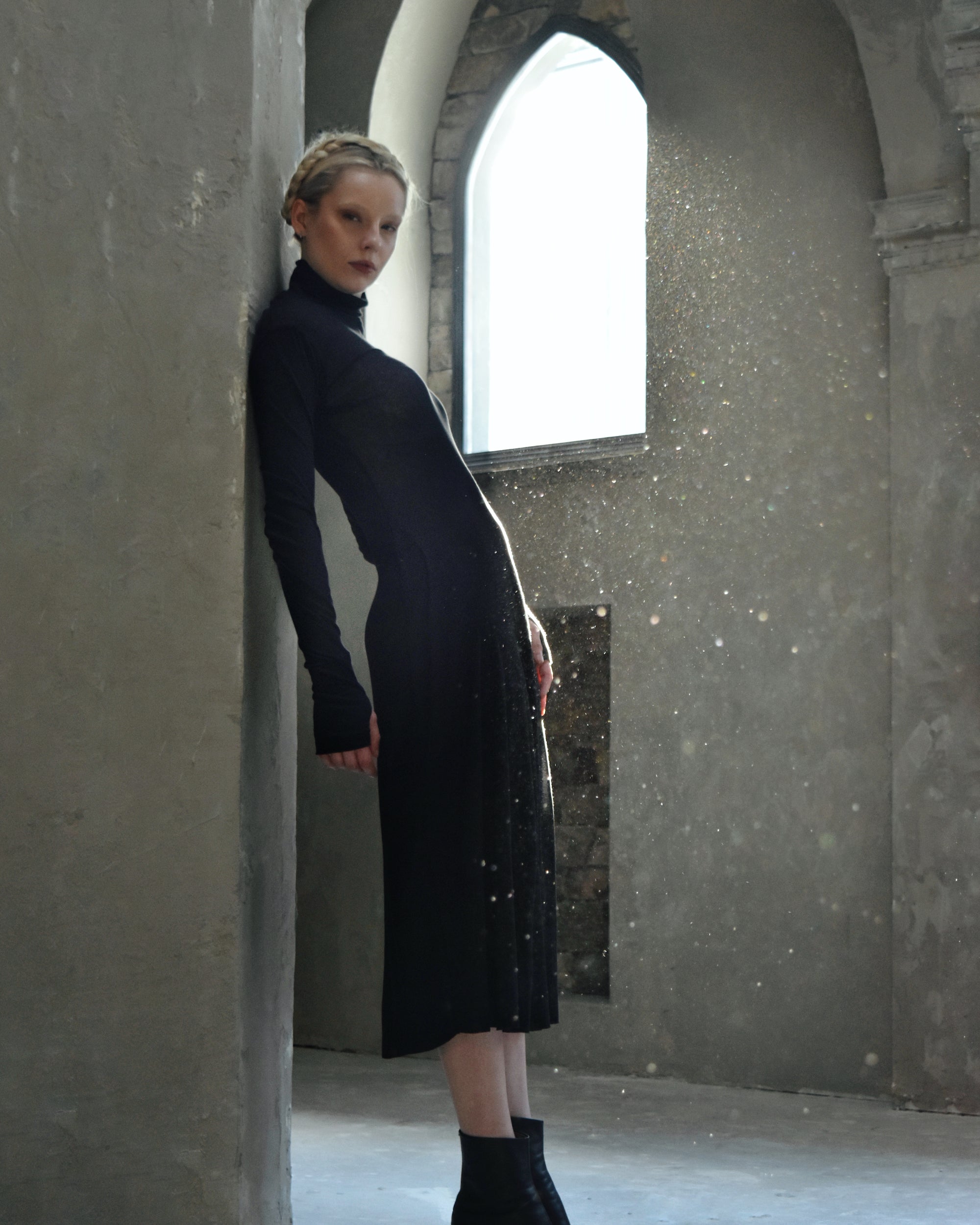 Cross-Seam Maxi Dress