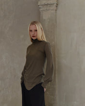 Winter '24 Bishop Sleeve Semi-Sheer Hourglass Tunic in Moss Green (Limited Edition, In Stock)