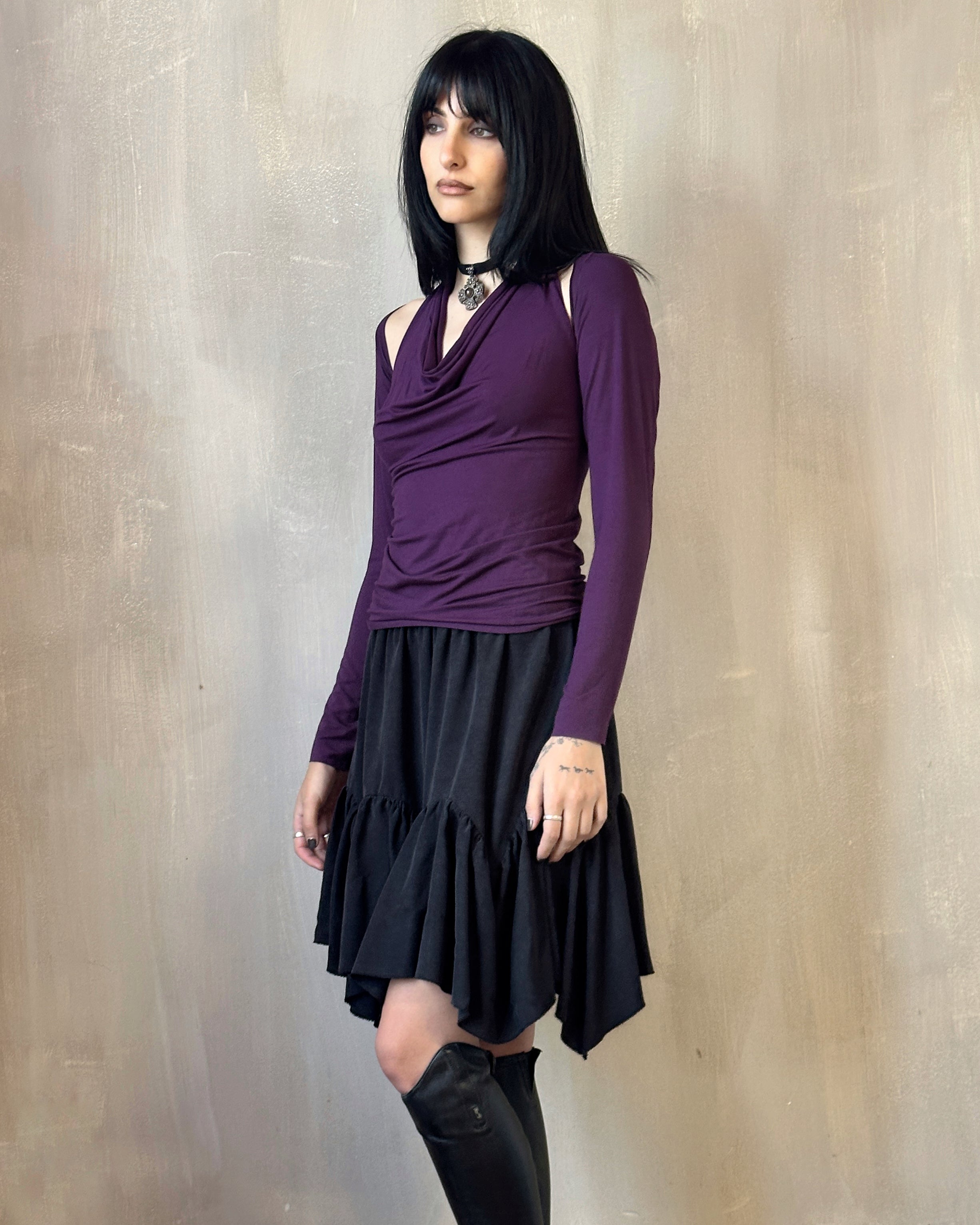 FW'24:  Halter Shrug Top in Purple Nightshade (In Stock)