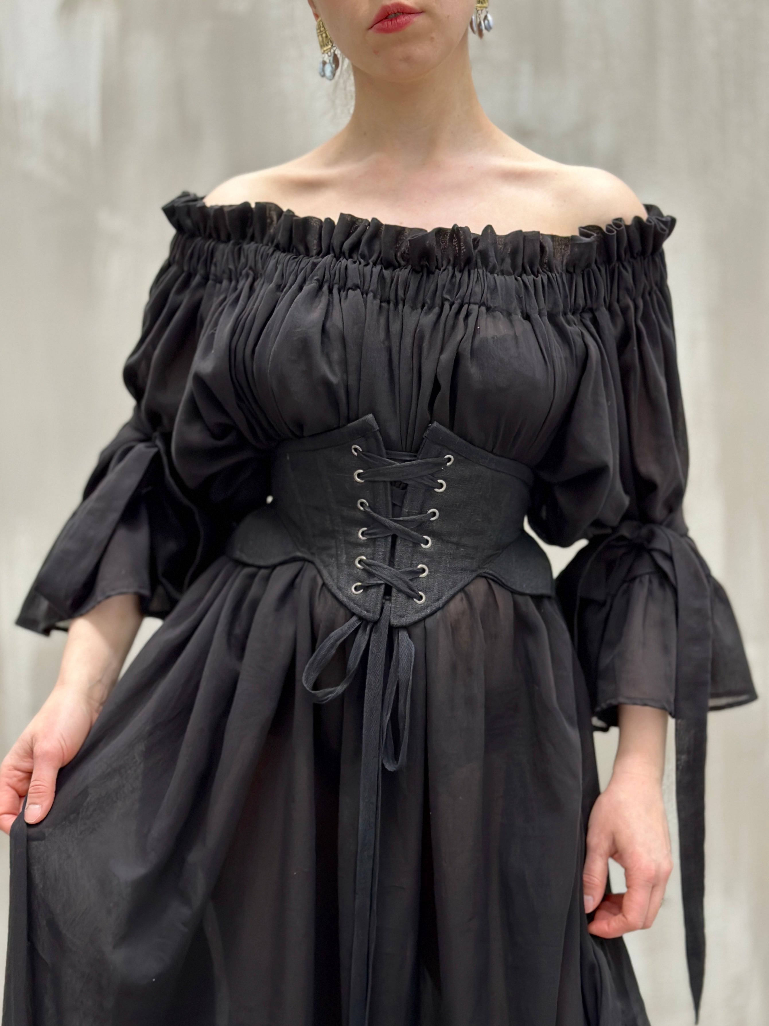Maxi Paperbag Gown in Cotton Voile (Made-to-Order)
