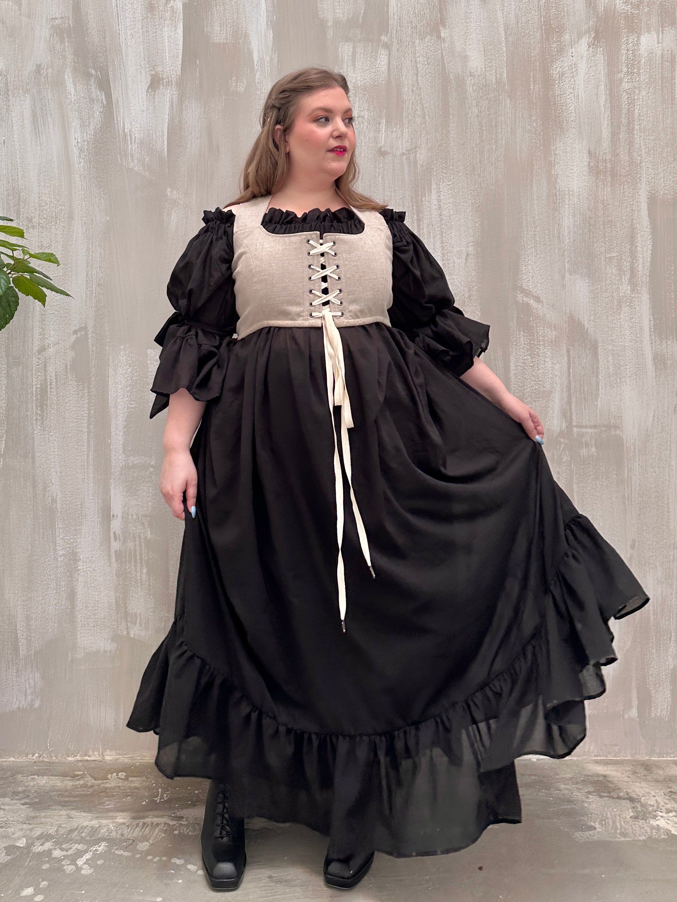 Maxi Paperbag Gown in Cotton Voile (Made-to-Order)