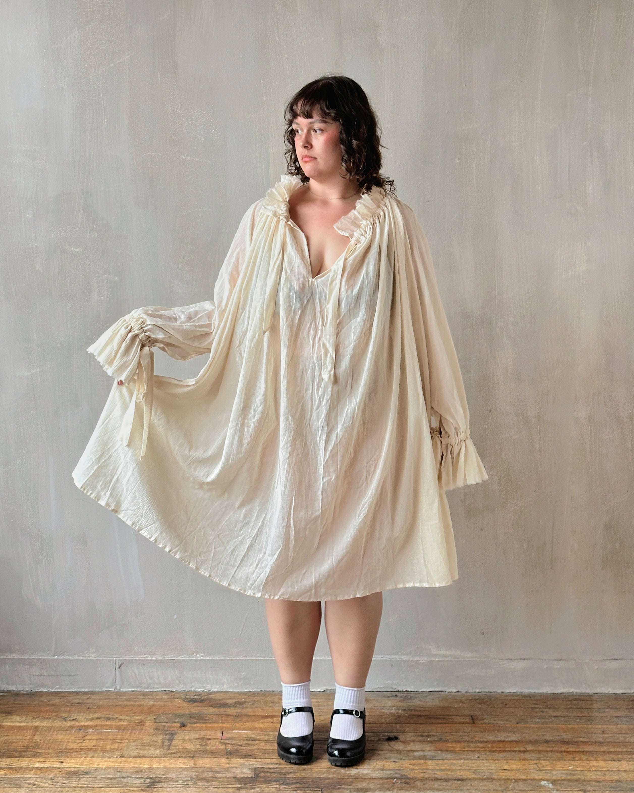 Maxi Alchemist Chemise in Parchment Cotton Gauze