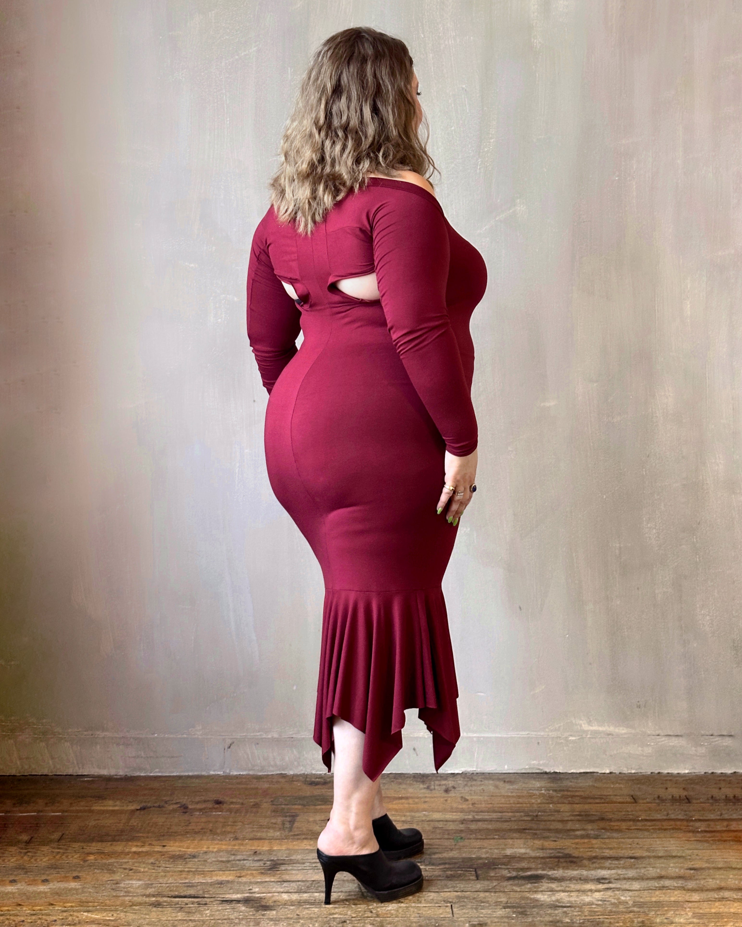 Halter Shrug Dress Blood Red (In Stock) Halter Shrug Dress Blood Red (In Stock)
