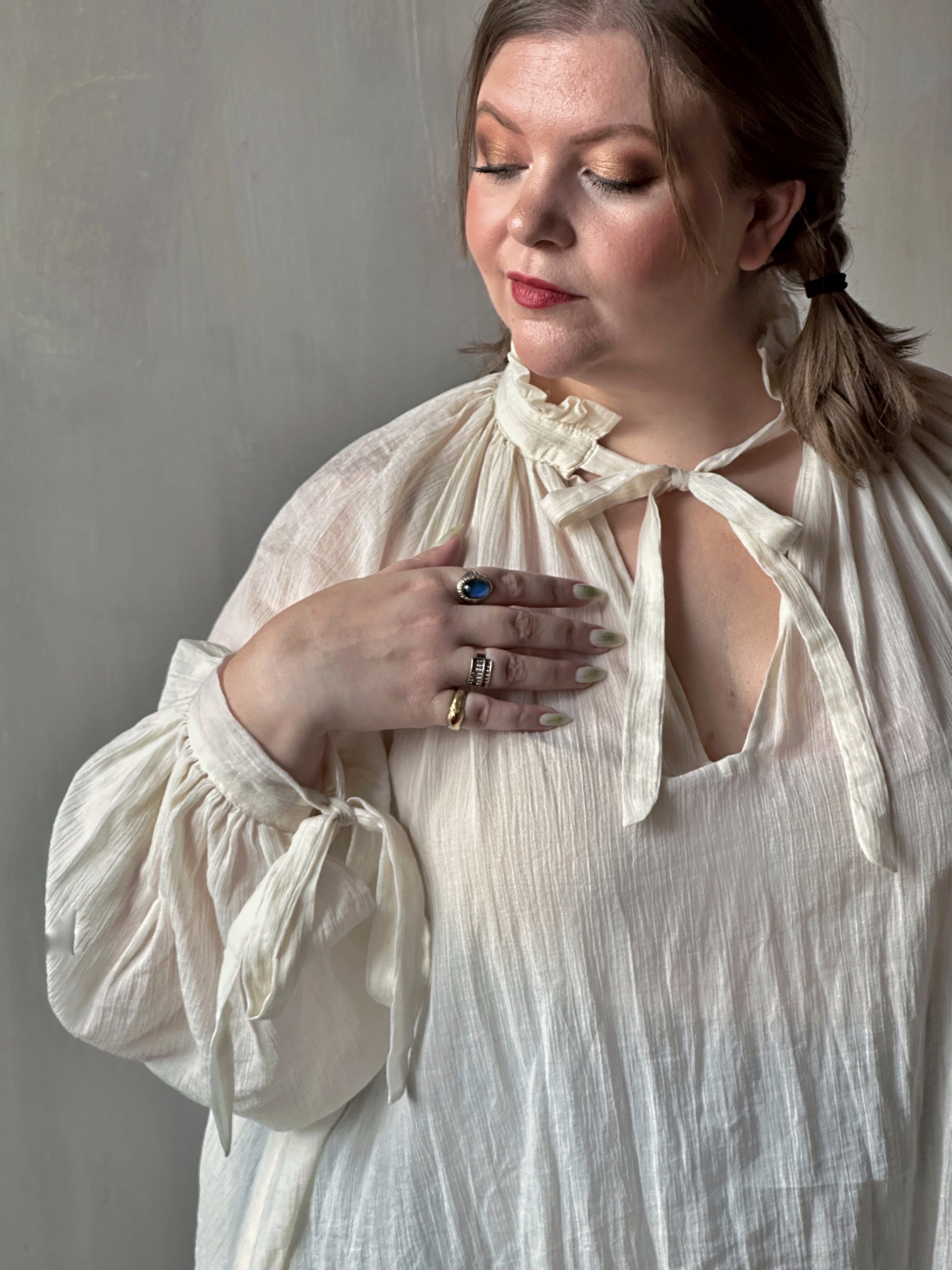 Baudelaire Chemise in Parchment Cotton Gauze (Pre-Order)