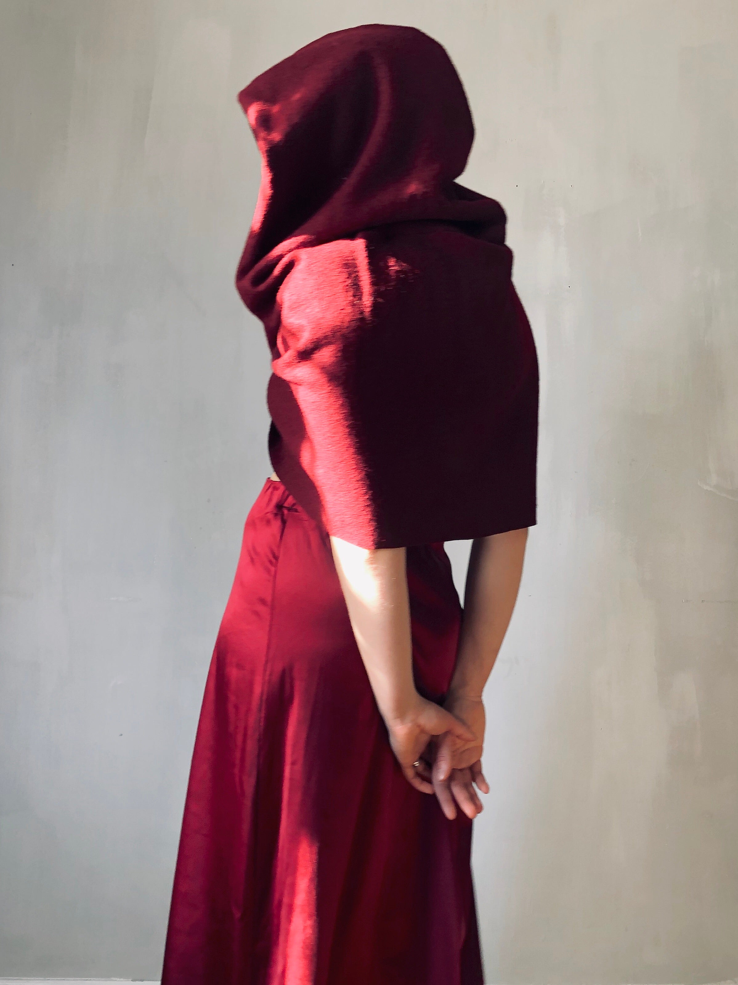 Mythic Cowl in Oxblood Wool