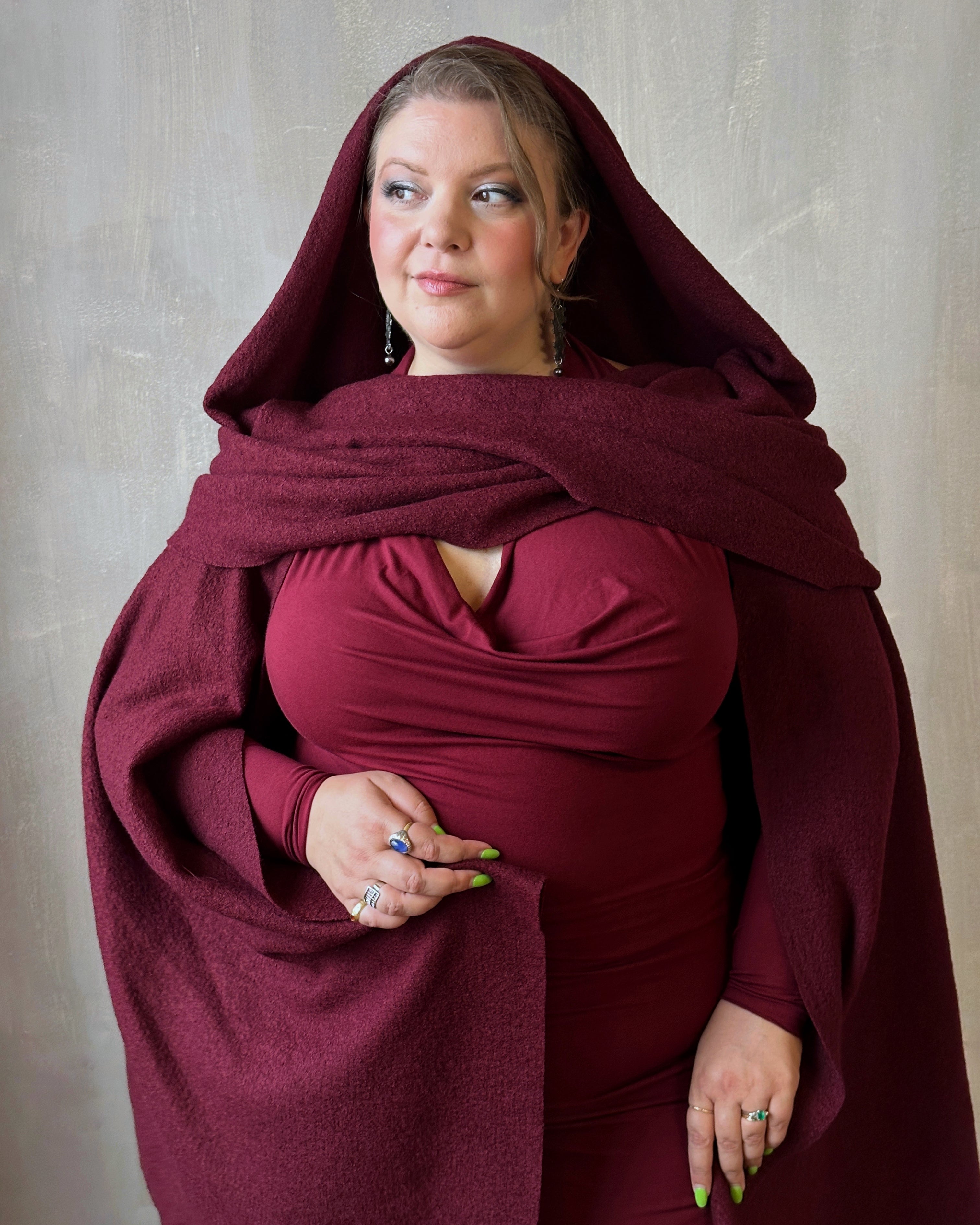 Mythic Cape in Oxblood Wool (Pre-Order)