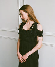 Crossover Harness in Black Satin (Made-to-Order)