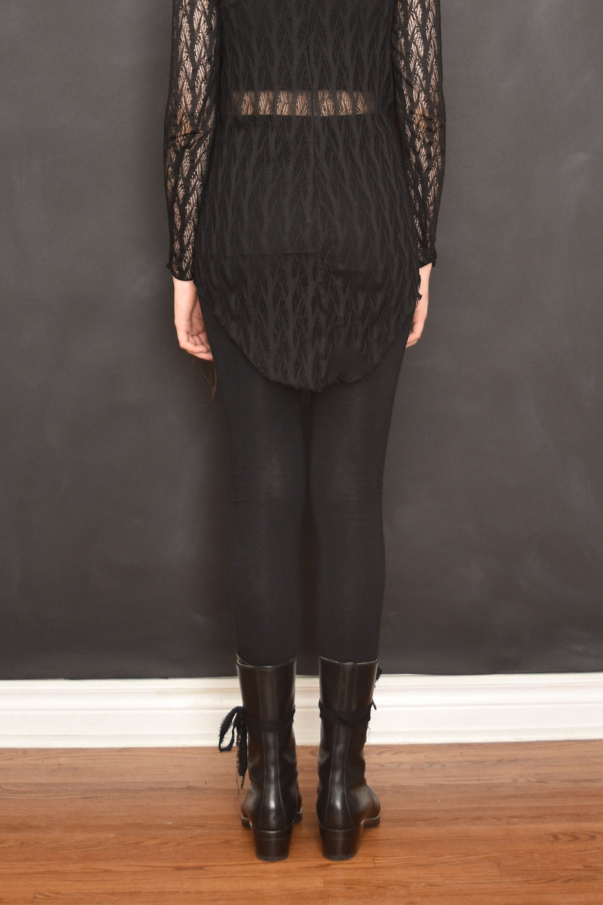 Sample Sale: Leather Panel Leggings (Size II/M)