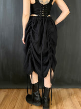 Four-Way Drawstring Skirt in Washed Linen