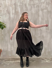Semi-Sheer Petticoat Skirt (Black)