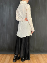 Sample Sale: High Collar Tunic in Cream Crinkled Cotton (All Sizes)