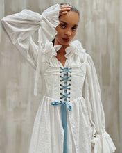 Caterina Stays Gown in White Broderie