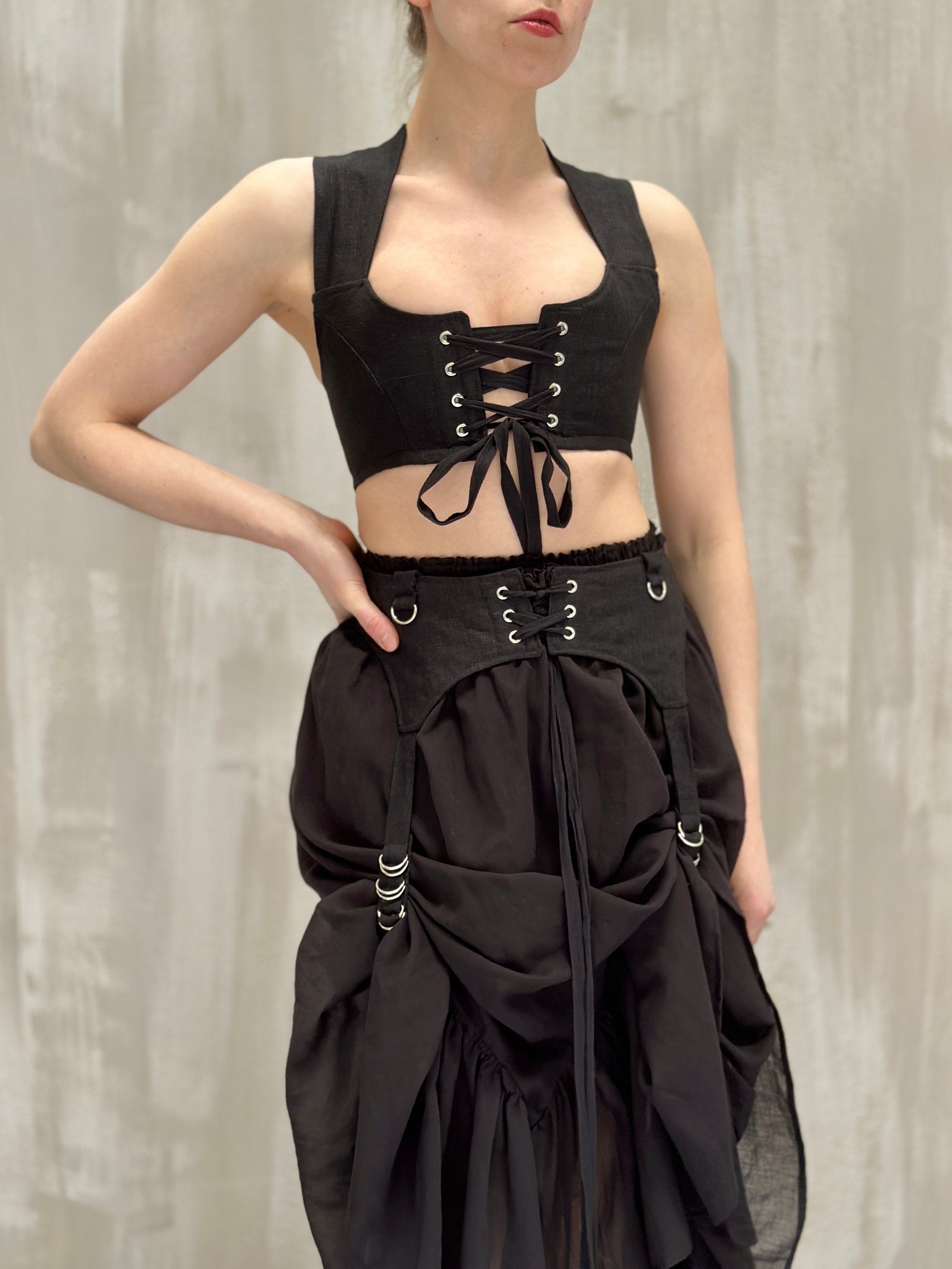 Sample Sale: Linen Garter/Belt for Skirts (Size I)