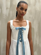 Caterina Stays Gown in White Broderie
