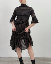 Sample Sale: Lace High Collar Top w/Half Sleeve (S)