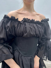 Sample Sale: Contour Corset Belt in Black Linen (Min 30-33" Waist)