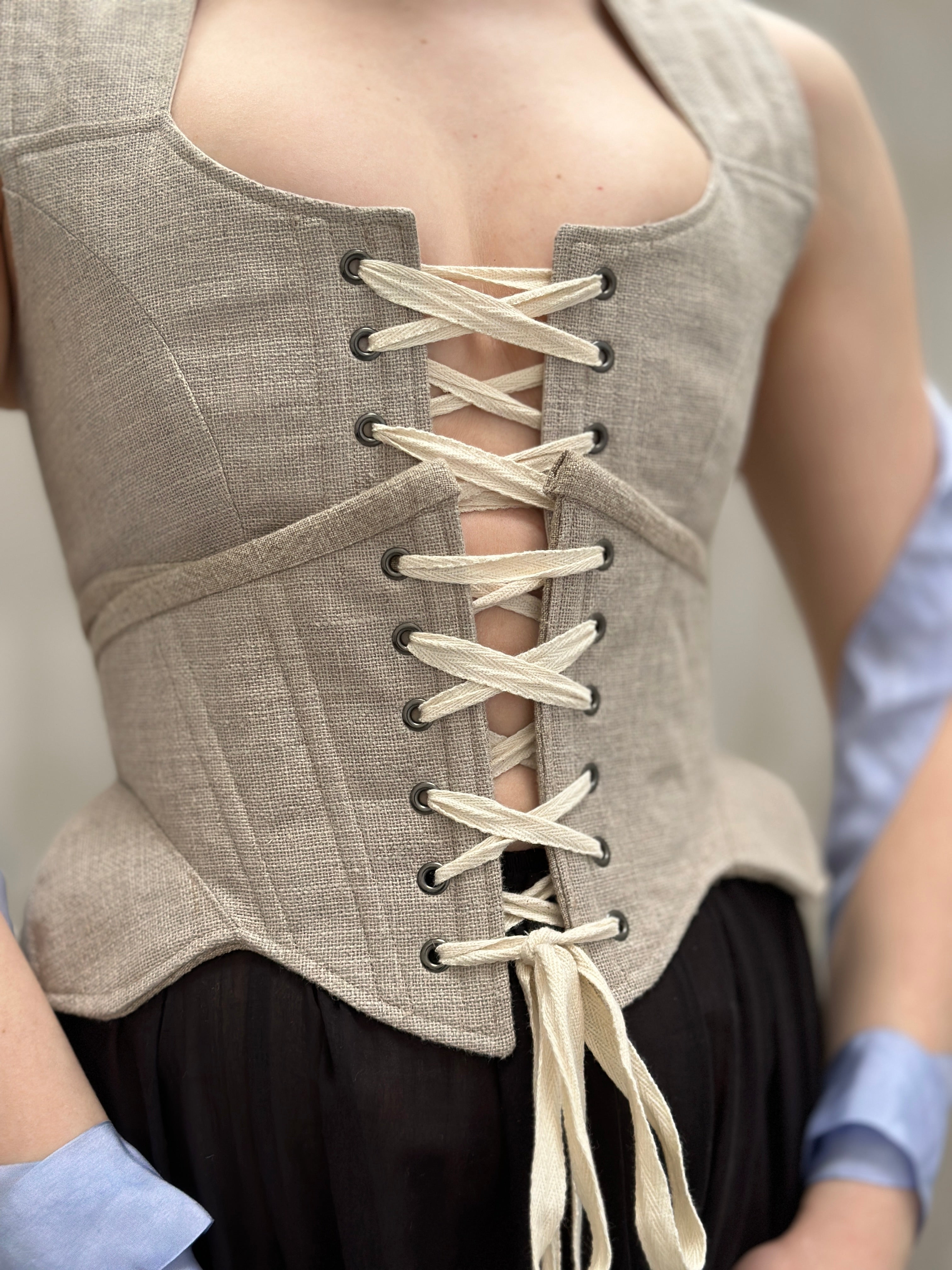 Regency Bralette in Burlap Linen (Ecru)