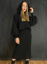 Bishop Sleeve Cropped Hoodie