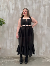 Semi-Sheer Petticoat Skirt (Black)
