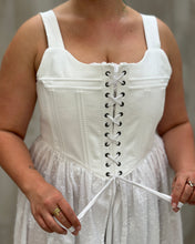 Caterina Stays Gown in White Broderie