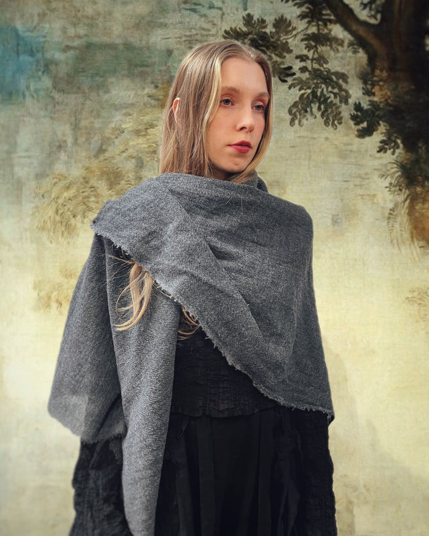 Blanket Scarf in Japanese Wool Gauze