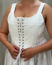 Caterina Stays Gown in White Broderie