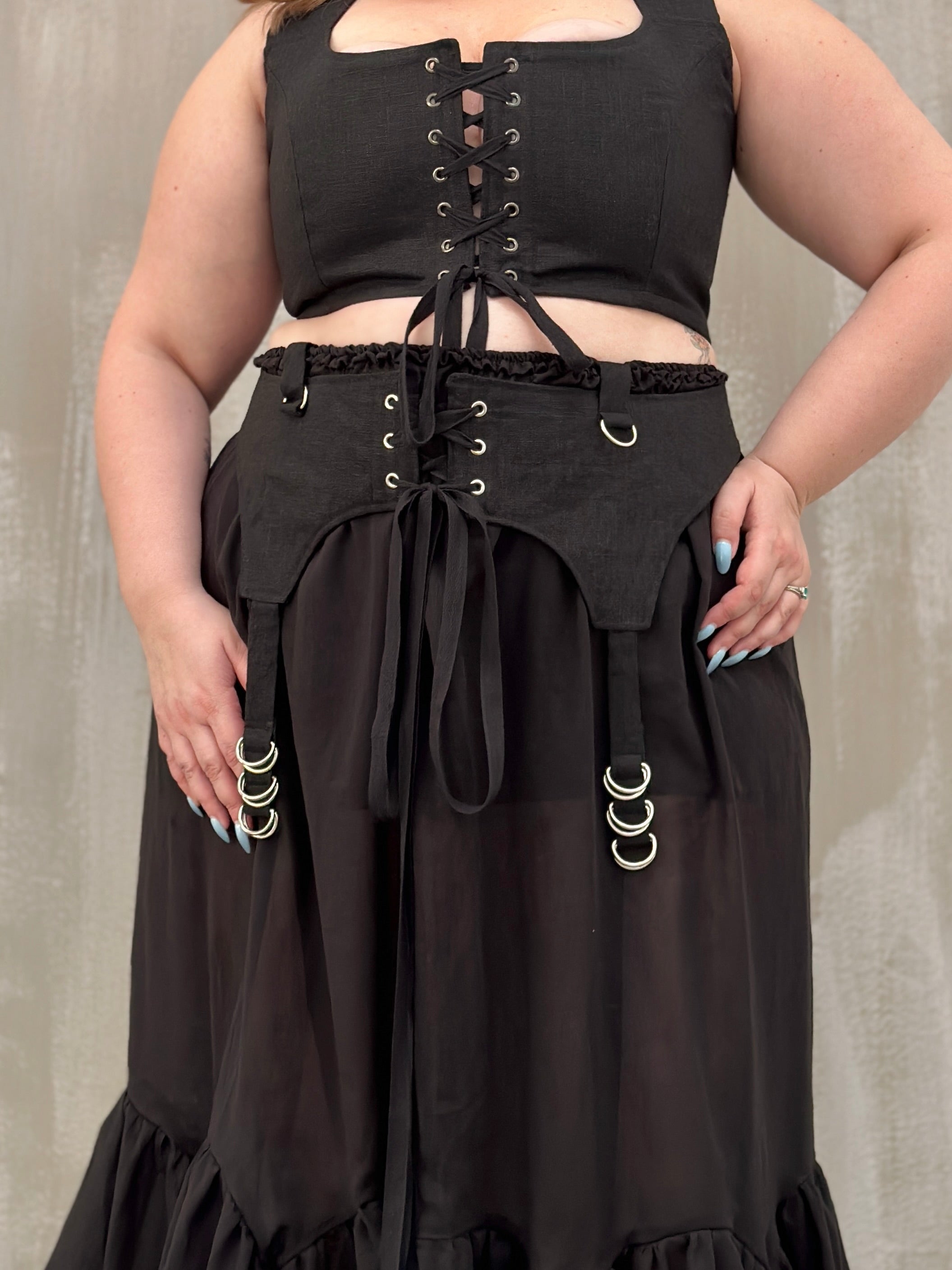 Sample Sale: Linen Garter/Belt for Skirts (Size I)