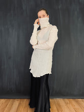 Sample Sale: High Collar Tunic in Cream Crinkled Cotton (All Sizes)