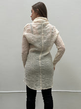 Sample Sale: High Collar Tunic in Cream Crinkled Cotton (All Sizes)