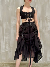 Semi-Sheer Petticoat Skirt (Black)
