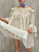 Paperbag Tunic in Cotton Voile (Parchment)