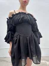 Sample Sale: Paperbag Tunic in Black (Min 43" Shoulder)