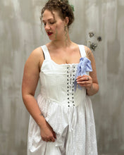 Caterina Stays Gown in White Broderie
