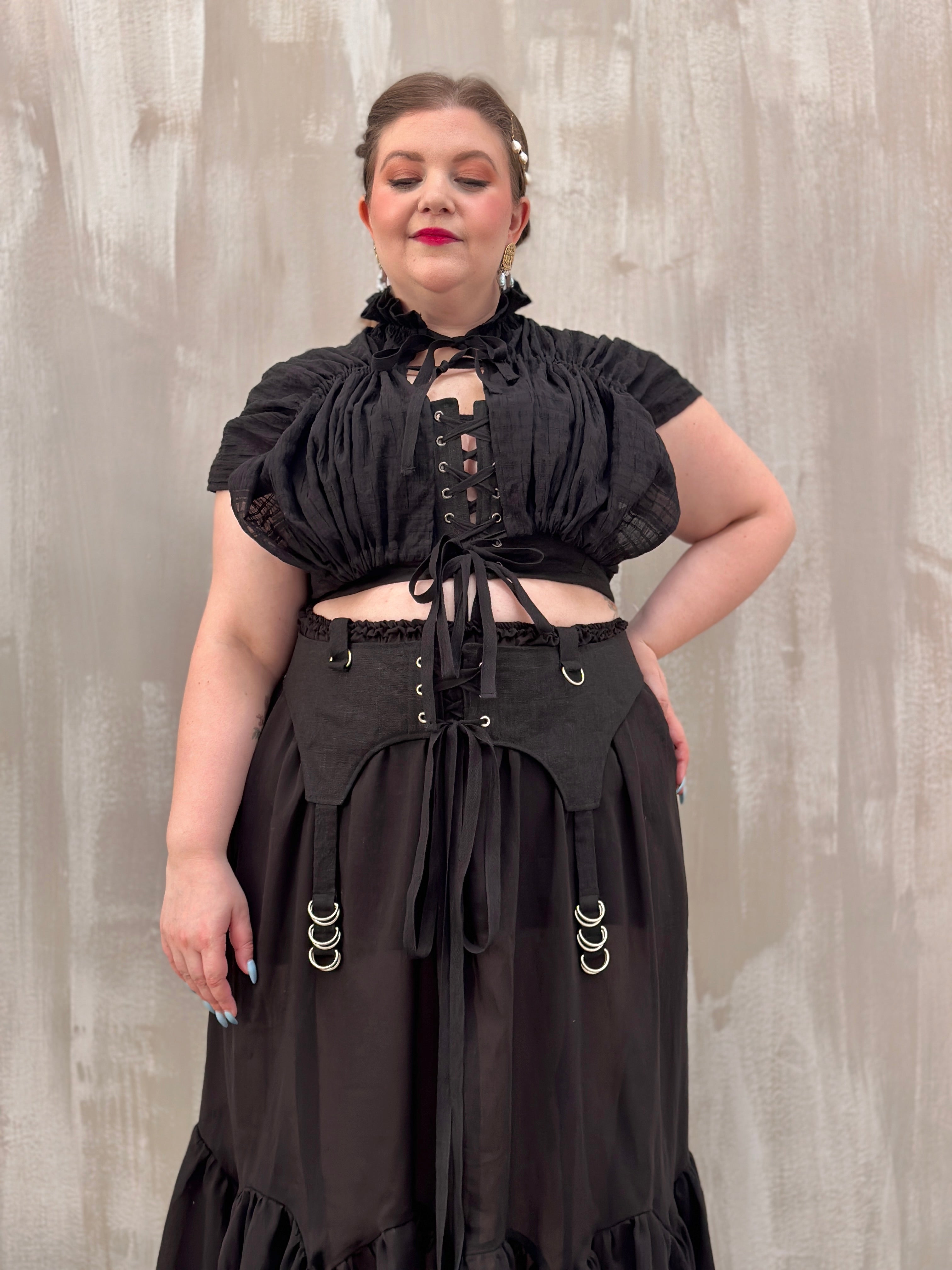 Sample Sale: Linen Garter/Belt for Skirts (Size I)