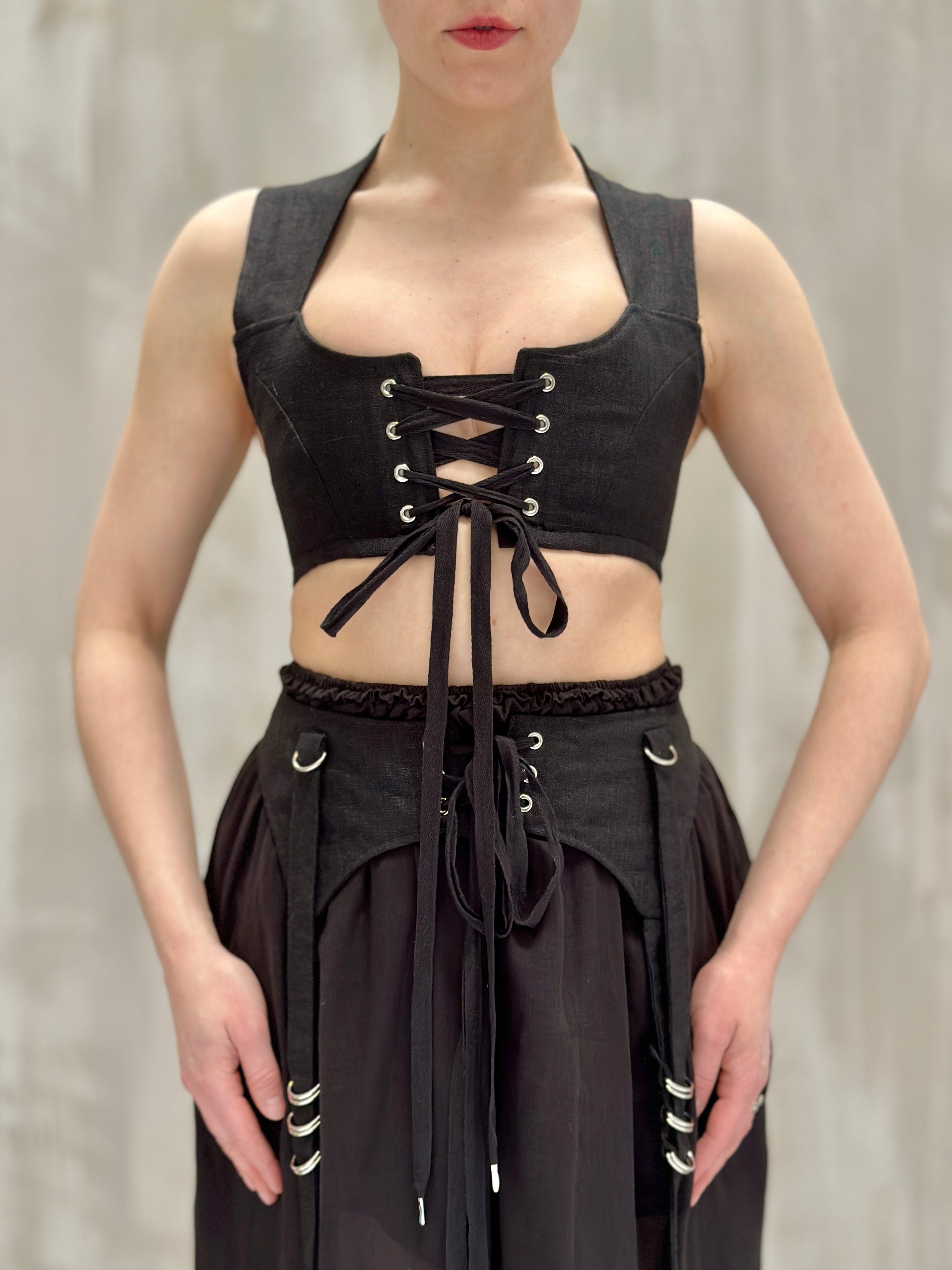 Sample Sale: Linen Garter/Belt for Skirts (Size I)