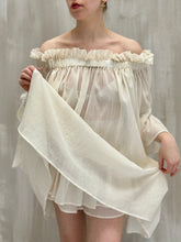 Paperbag Tunic in Cotton Voile (Parchment)