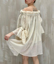 Paperbag Tunic in Cotton Voile (Parchment)