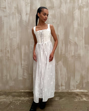 Caterina Stays Gown in White Broderie