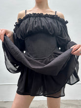 Sample Sale: Contour Corset Belt in Black Linen (Min 30-33" Waist)