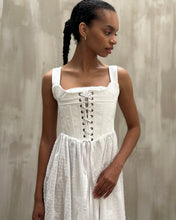 Caterina Stays Gown in White Broderie
