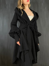 Tournure Hooded Coat in Pure Wool (Pre-Order)