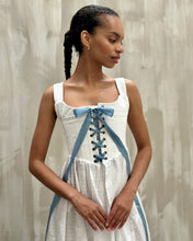 Caterina Stays Gown in White Broderie