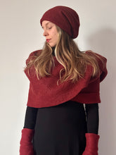 Slouchy toque in Warm Red Wool