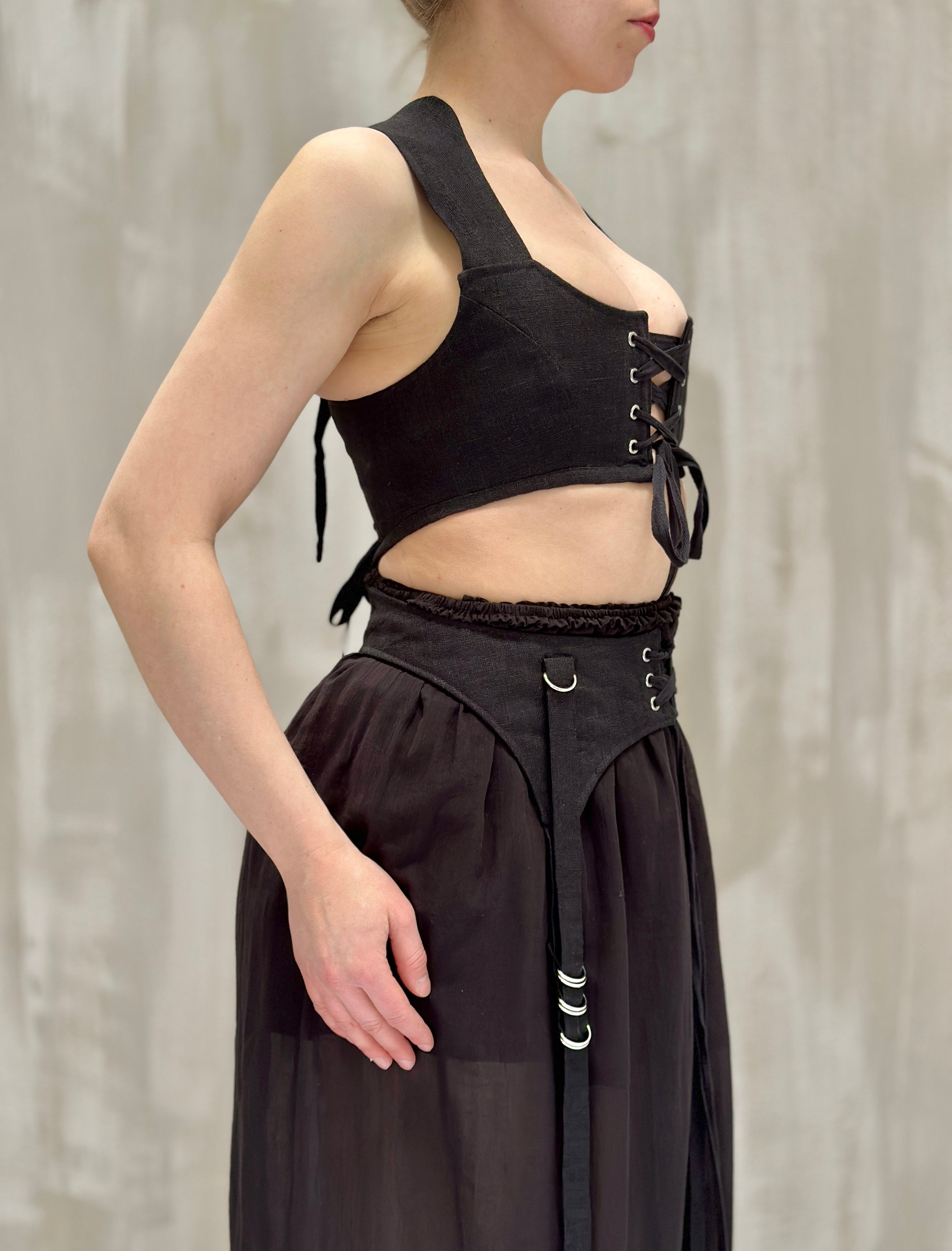 Sample Sale: Linen Garter/Belt for Skirts (Size I)