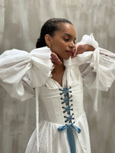 Caterina Stays Gown in White Broderie